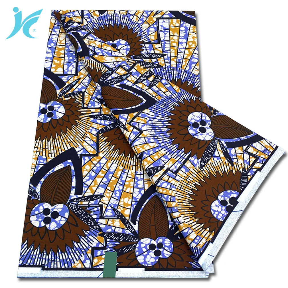 African Real Wax Print Fabric - 100% Cotton Ankara Sewing Material Wholesale Quality