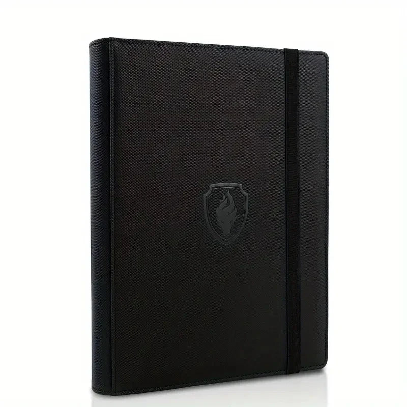9-Pocket Card Binder – 360 Trading Card Holder Book with Premium PU Cover, Zip Binder for Cards, Durable Side Loading