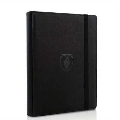 9-Pocket Card Binder – 360 Trading Card Holder Book with Premium PU Cover, Zip Binder for Cards, Durable Side Loading