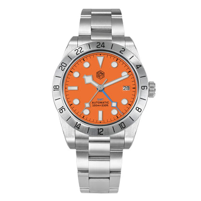 San Martin 39mm NH34 BB GMT Automatic Mechanical Sport Watch — Sapphire Luminous Waterproof 100m for Men Relogio SN0054