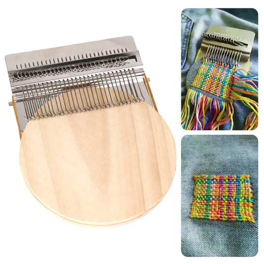 Hand Tapestry Wood Loom - Small Weaving Frame Tool for Clothes, Jeans Repair & DIY Knitting Crafts
