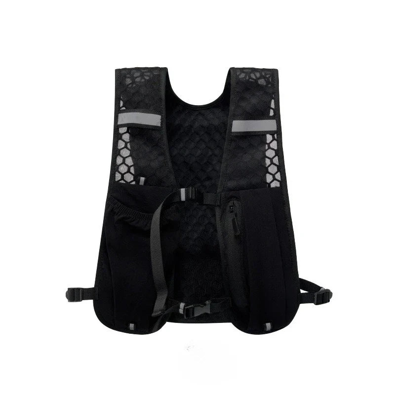 Lightweight Reflective Running & Biking Vest | Hydration Chest Pack with Phone Storage Pocket