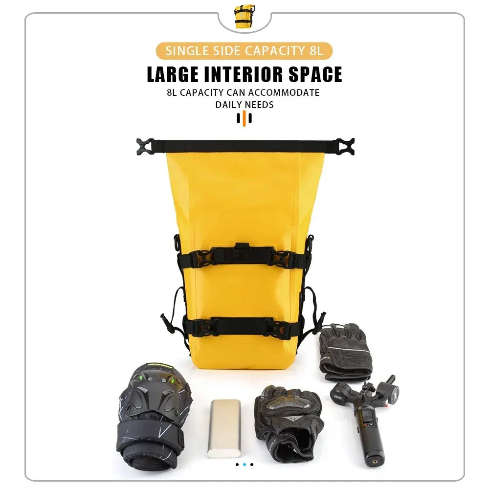 Waterproof Bag for Motorcycle Accessories: Repair Tool Placement Bag for BMW R1200GS, HONDA, Suzuki DL650 V-Strom - Fits Frame Crash Bars