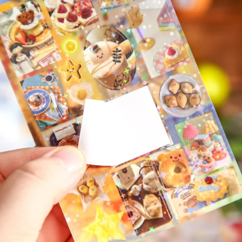 30 Sheets Kawaii Showa Fantasy Sticker Book - Cute Die Cut Stickers for Junk Journal Diary Scrapbooking DIY Stationery