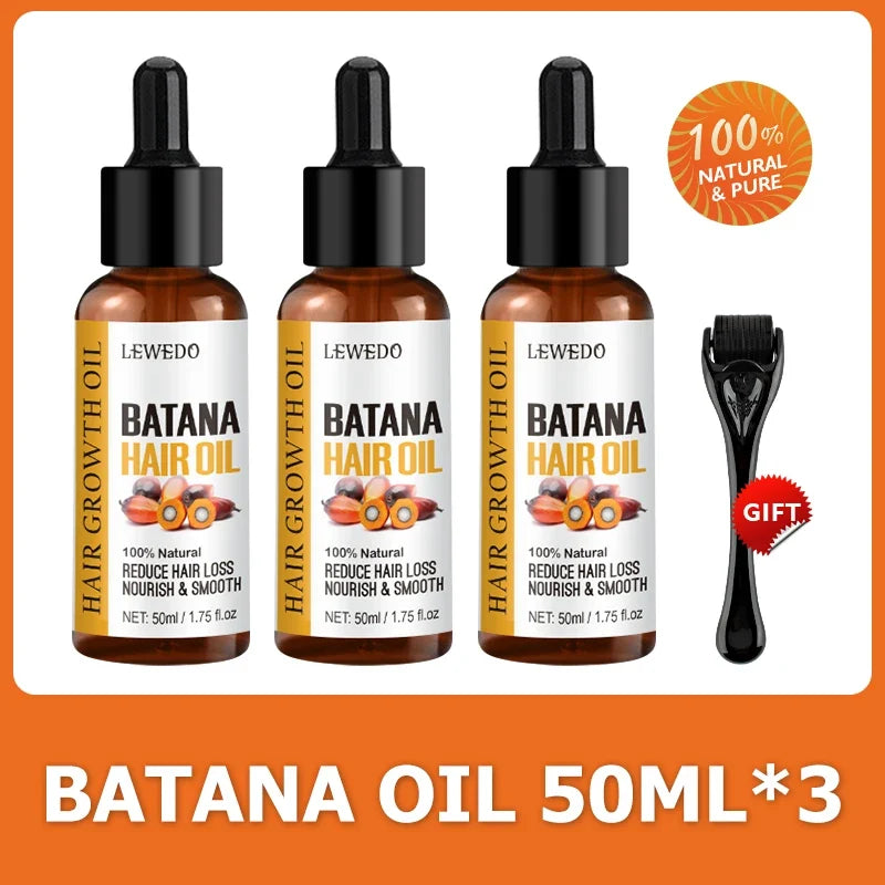 Pure Batana Hair Oil - Natural Hair Growth Treatment for Men & Women with Nourishing Shine Care