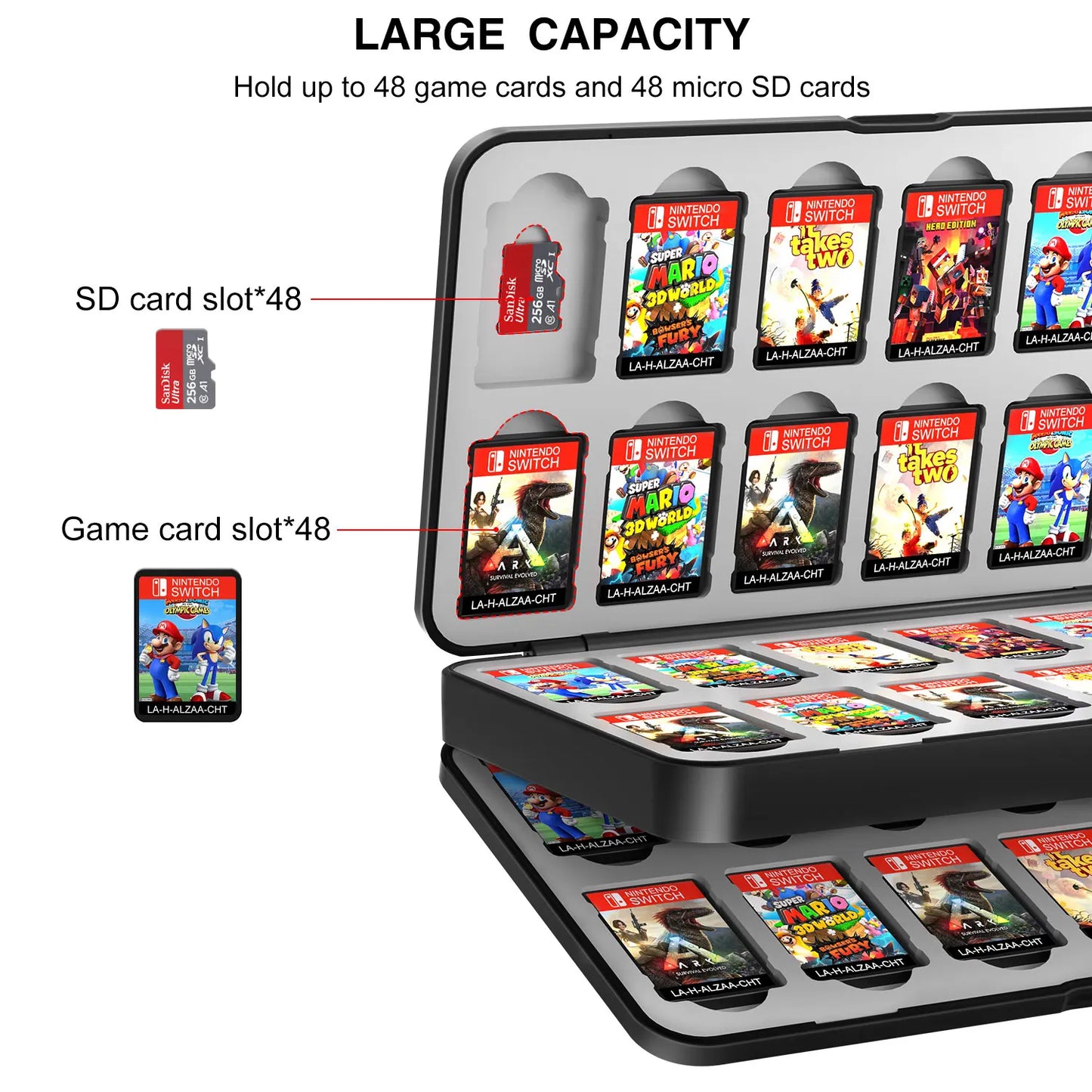 Nintendo Switch Game Card Storage Case – 96/72/48 Slot Holder for Switch, Lite & OLED