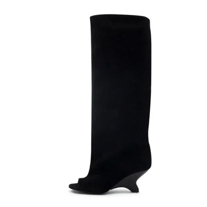 Women’s Knee-High Open Toe Boots 34-44 - 2026 Spring/Summer Chunky High Heel Fashion Boots
