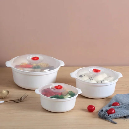 Microwave Oven Soup & Rice Steamer – Eco-Friendly Food Grade Heated Pot with Lid