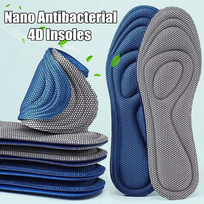 2 Pairs Memory Foam Orthopedic Insoles – Antibacterial, Sweat-Absorbing Shoe Inserts for Sports, Running, and Everyday Comfort