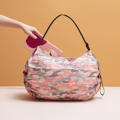 Foldable Storage Bag - Portable Large Capacity Travel & Shopping Bag with Handle