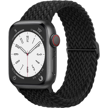 Braided Solo Loop Apple Watch Band – Adjustable Nylon Strap for iWatch Series SE, 4–8 & Ultra (40mm–49mm) Bracelet Wristband