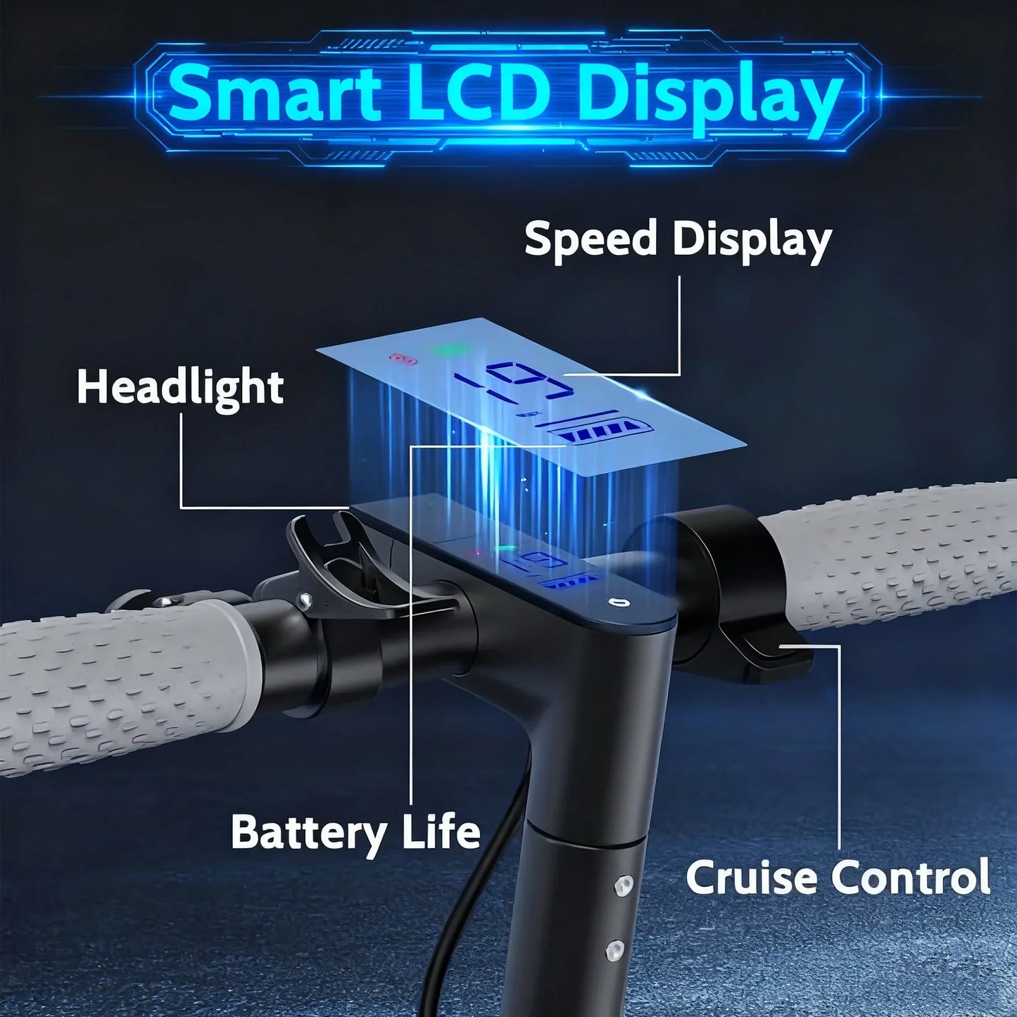2026 LADPED LP60 Electric Scooter - 350W Folding E-Scooter with 19MPH Speed, 16-Mile Range & 8.5-Inch Tires for Adults