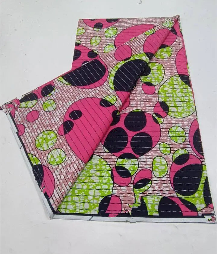African Wax Print Fabric 6 Yards - Ghana Kente Design Ankara Kitenge Pagne