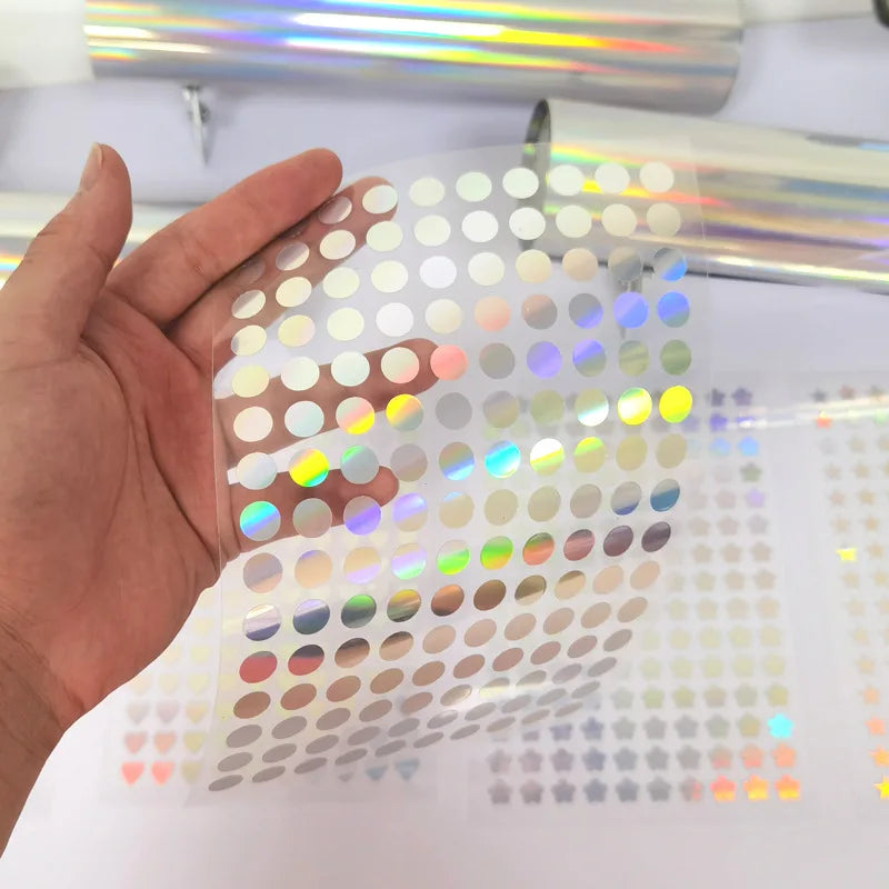 Self-Adhesive Laser Engraved Heart Decorative Paper Stickers
