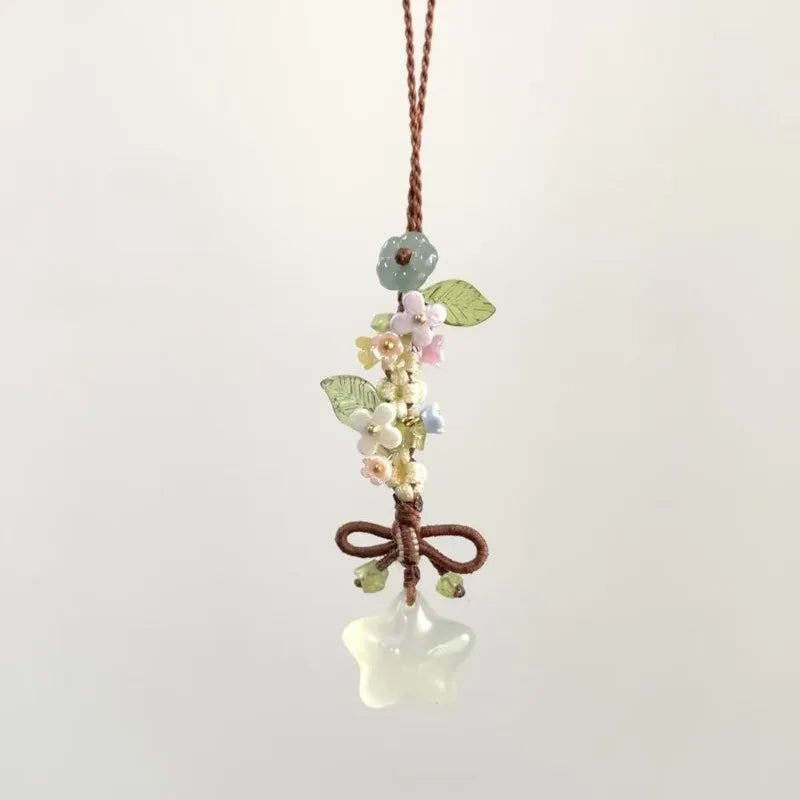 Ice Crystal Star Flower Pendant - Sweet Transparent Mobile Phone & Bag Charm Accessory