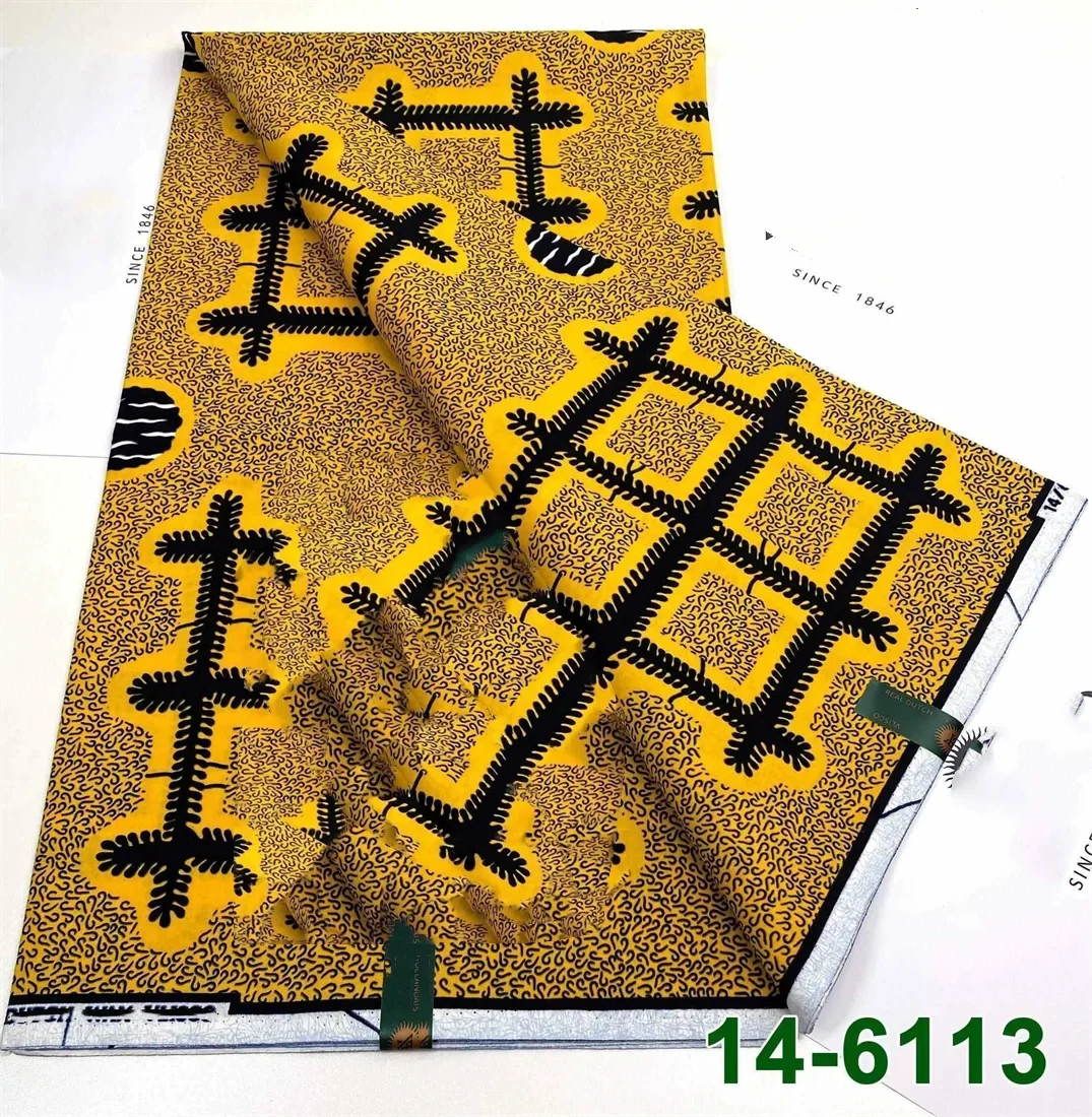 Latest Style Ankara Wax Print Fabric - 100% Cotton High Quality Soft African Real Wax Material