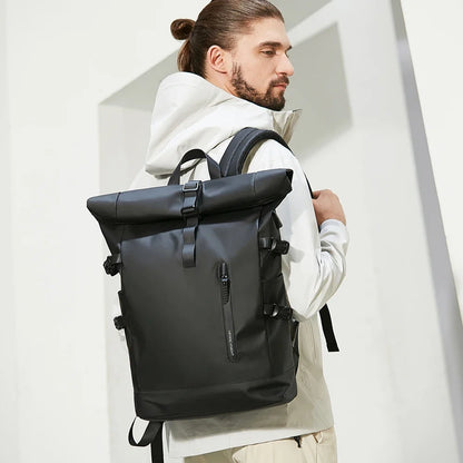 HK Expandable Travel Backpack - Large Waterproof 15.6 Inch Laptop Hiking Rucksack with USB Charging Port