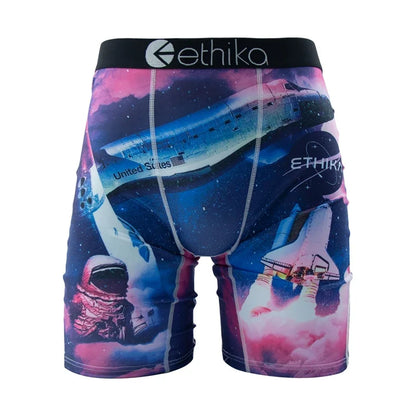 ETHIKA Men's Boxer Shorts - Breathable Sexy Trunks Underwear Plus Size S-3XL Swimming Style Briefs