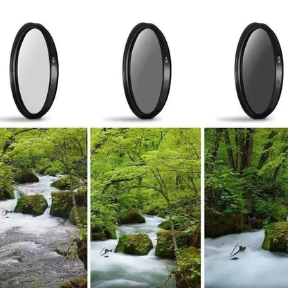 Lightdow 3 in 1 Lens Filter Kit - ND2, ND4, ND8 Filters, 49mm-82mm Sizes for Nikon, Sony, Pentax, Canon Cameras