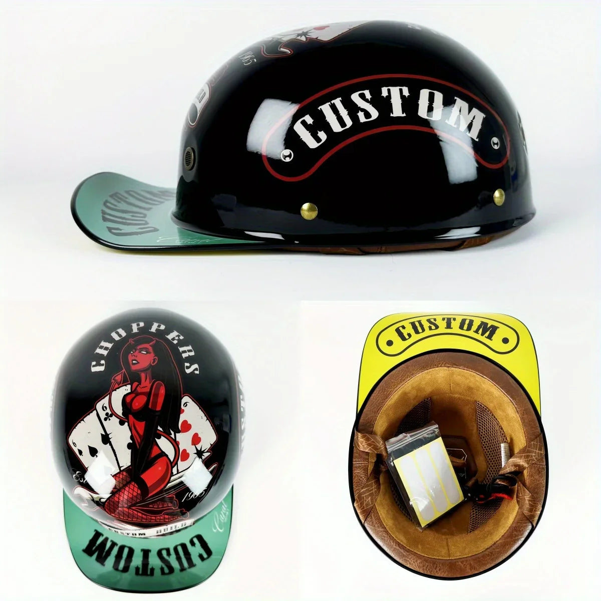 Retro Half Motorcycle Helmet – Universal Four Seasons Riding Helmet for Harley & Electric Vehicles