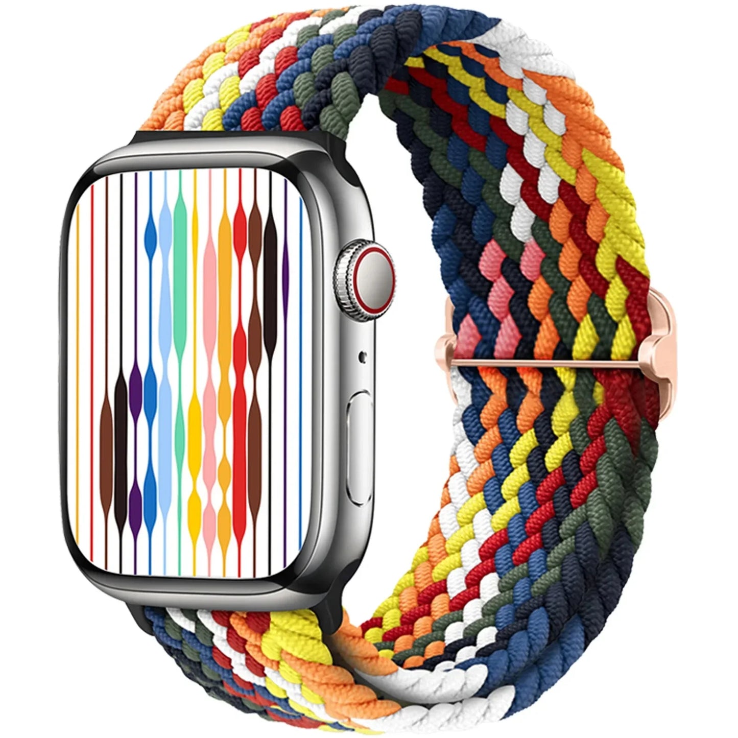 Elastic Braided Solo Loop Apple Watch Band – Adjustable Stretch Strap for Series SE, 5–11 & Ultra 3 (40mm–49mm)