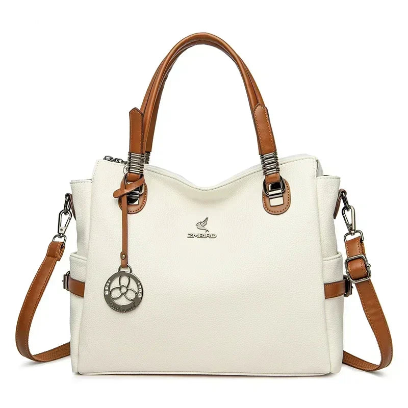 Luxury Women’s Leather Casual Tote Bag – High Quality Large Shoulder & Crossbody Handbag