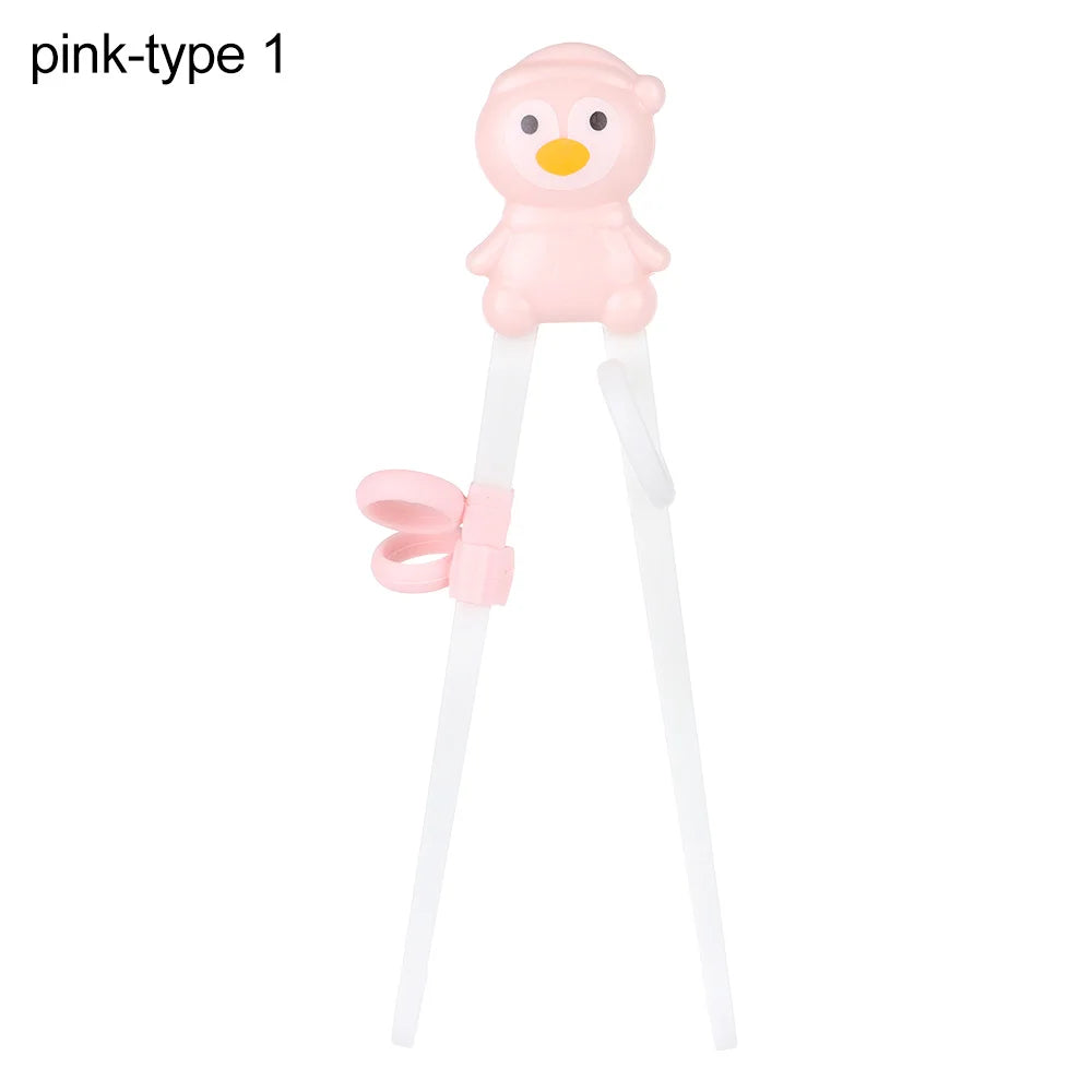 Cartoon Animal Training Chopsticks - Reusable Kids Learning Chopsticks for Baby Self-Feeding