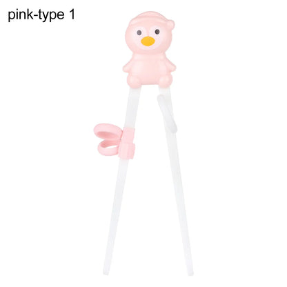 Cartoon Animal Training Chopsticks - Reusable Kids Learning Chopsticks for Baby Self-Feeding