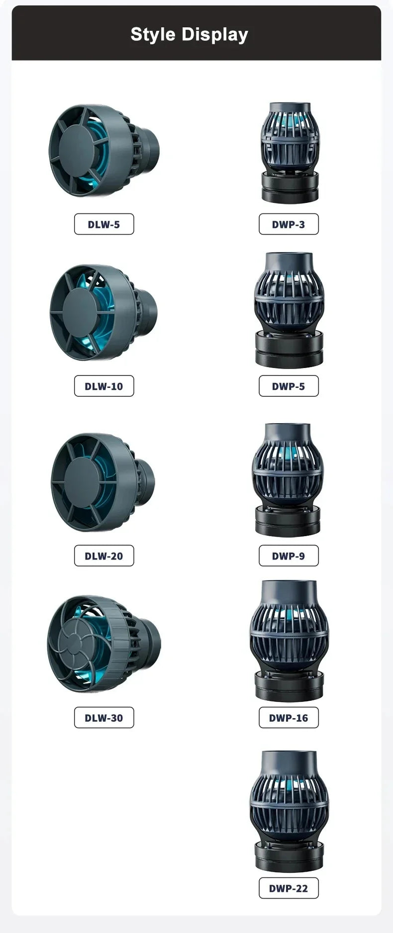 Jebao Jecod DLW Series Bluetooth Aquarium Wave Pump – 2024 Smart Mute DC Water Pump for Saltwater Fish Tanks
