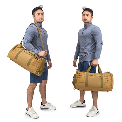 40L Tactical Sports & Gym Duffle Bag – Men’s Fitness, Travel, Basketball & Outdoor Weekender Bag with Shoe Compartment