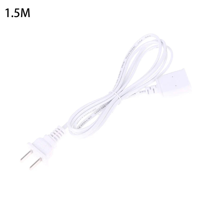 AC Power Cord with ON/OFF Switch - Two-Pin Plug Extension Cable Adapter for Home & Electronics