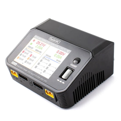 ToolkitRC M6DAC Dual Channel Smart LiPo Battery Charger – 200W AC, 350W DC x2, 15A for 1-6S LiHV PD 65W Discharger