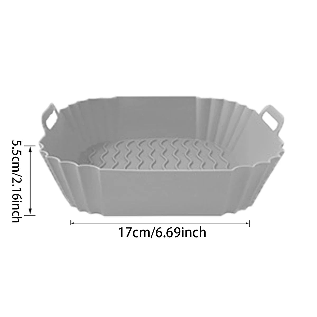 Reusable Silicone Air Fryer Liner Basket with Non-Stick Baking Tray & Pizza Pan for Kitchen Cooking