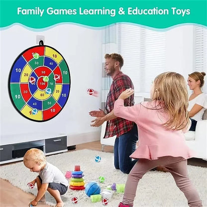 Kids Sticky Ball Dart Board Game - 74cm Interactive Educational Math Toy for Indoor & Outdoor Play