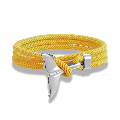 Whale Tail Anchor Bracelet - Adjustable Ocean Style Rope Couple Friendship Jewelry