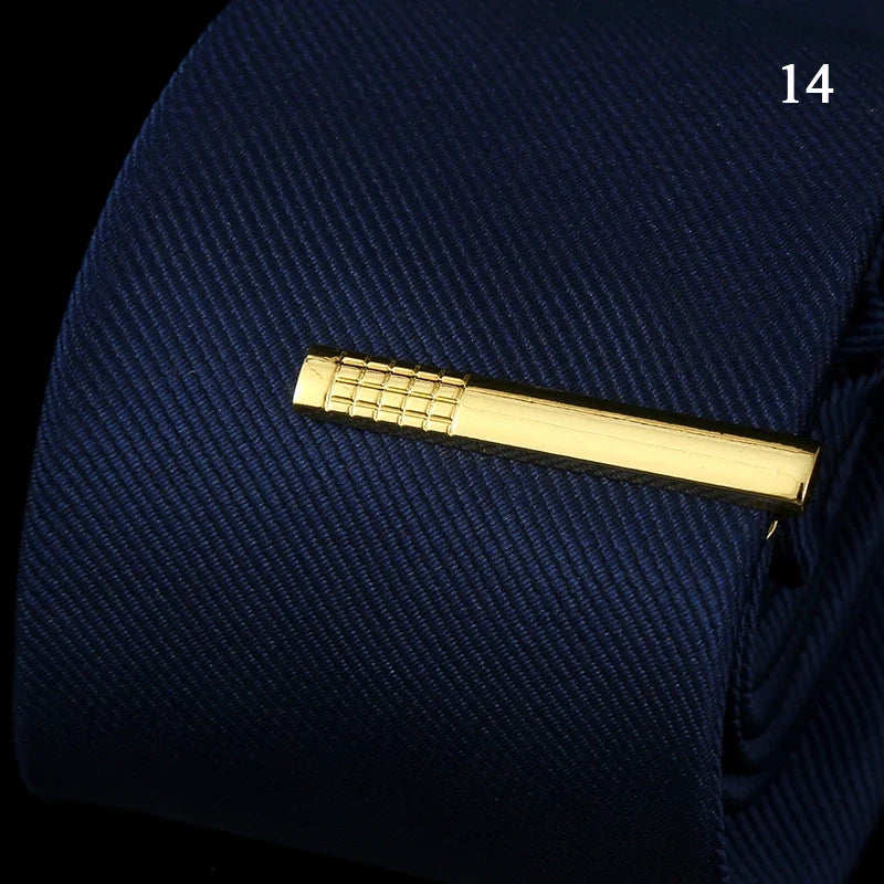 Men’s Fashion Tie Clip Pin - Metal Necktie Bar for Business, Wedding & Party Suit Accessories Gift