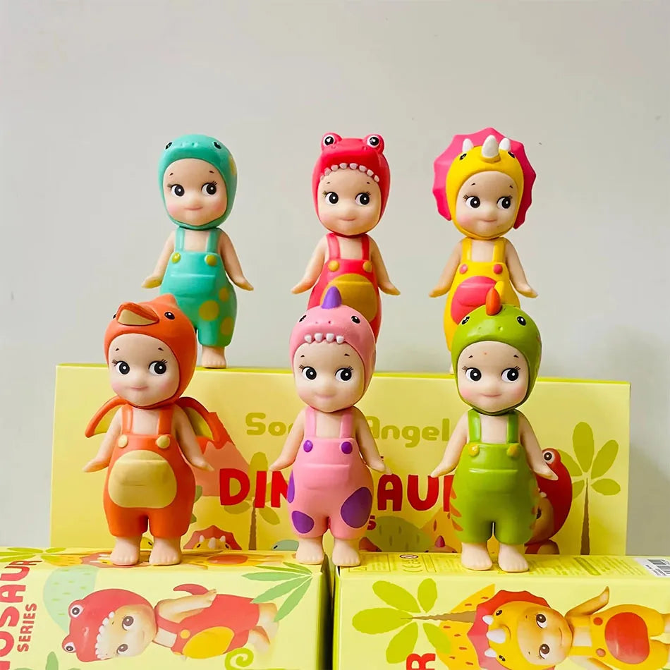 Sonny Angel Dinosaur Series – Cute Hippers Harvest Hippie Doll, Trendy Car Phone Ornament & Children's Toy Gift