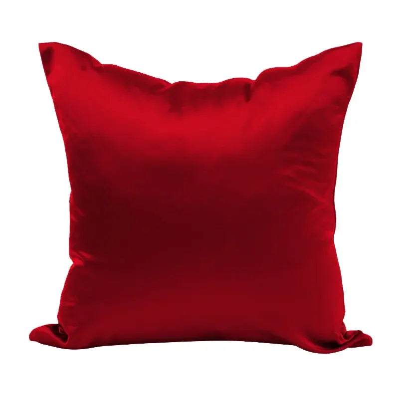 Silky Satin Pillow Cover - Smooth Decorative Cushion Case for Sofa & Bed