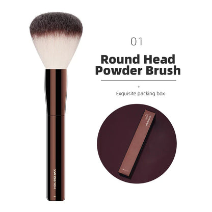 Hourglass Makeup Brushes Set – Powder, Foundation, Concealer, Blusher, Bronzer, Eyeshadow & Eyebrow Sculpting Brushes