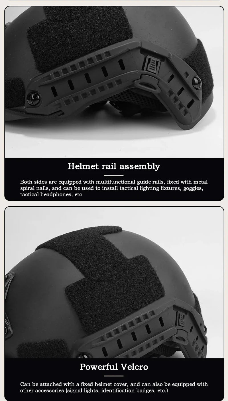 FAST Tactical Helmet – Kevlar High-Quality Outdoor Hunting Helmet with Wendy Floating Pad