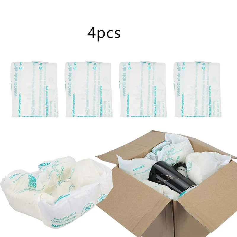 4pcs/8pcs Fragile Expanding Foam Protective Bags – Quick Foam Packing Wrap for Car Accessories & Glass Protection