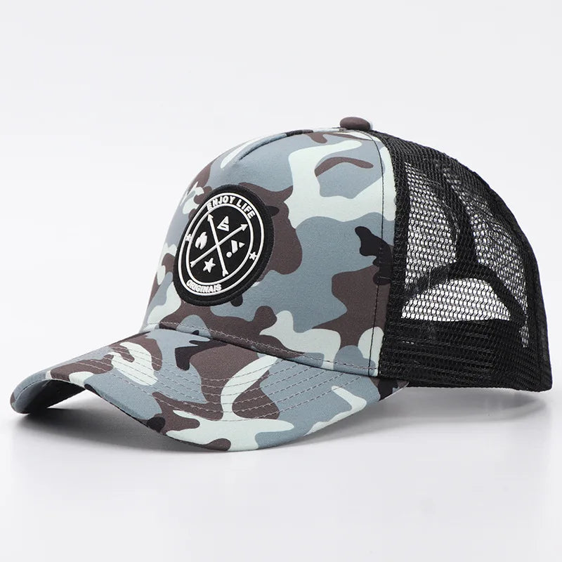 Unisex Cotton Mesh Trucker Hat - Multi Color Casual Summer Baseball Cap for Men & Women