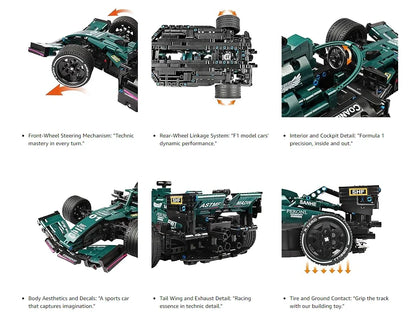 F1 W14 E Technic 1432+ Pcs 1:8 Sports Car Building Blocks – Compatible with 42141, DIY Model, Birthday Gift