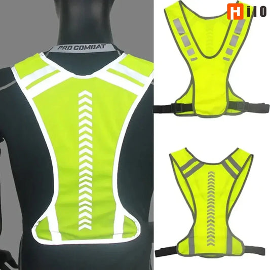High Visibility Reflective Safety Vest - Night Running, Cycling & Motorcycle Traffic Gear for Outdoor Work