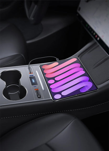 27W Quick Charger USB Hub – Intelligent Docking Station & Splitter for Tesla Model 3 & Model Y