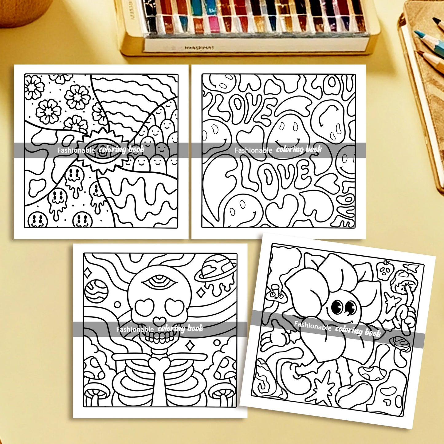 GROOVY Bold Patterns Coloring Book – Cute Adult Drawing Book for Parties & Birthdays