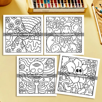 GROOVY Bold & Easy Patterns Coloring Book for Adults - Cute Drawing Book and Fun Birthday or Party Gift