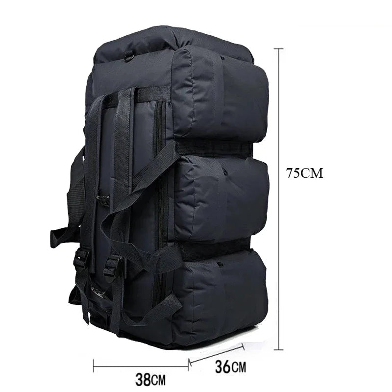100L Large Travel Backpack & Camping Bag - Tactical Hiking, Trekking & Carry-On Duffel for Men