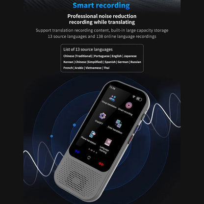 S80 Pro Portable Language Translator – 138 Languages, Voice Translation & 16 Offline Modes with ChatGPT Function