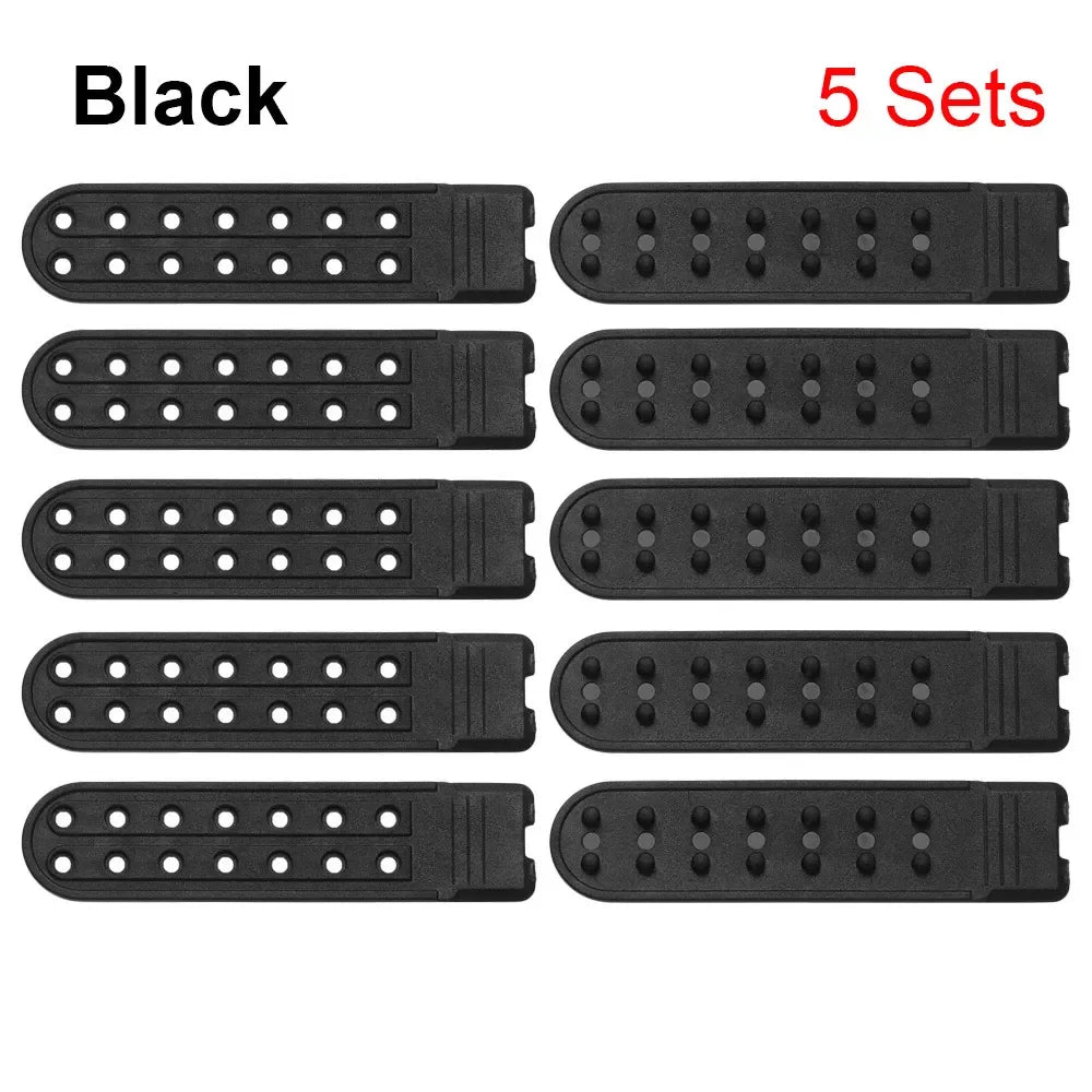 5 Sets Snapback Strap Replacement - 7 Hole Colorful Hat Repair Buckle Clips for Baseball Cap Accessories